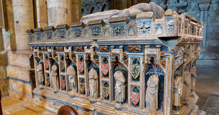 The medieval tomb of Ralph Neville at Durham Cathedral